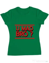 Tricou ADLER dama U mad bro? Verde mediu