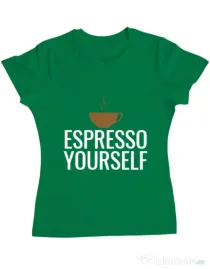 Tricou ADLER dama Espresso yourself Verde mediu
