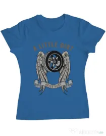 Tricou ADLER dama A little dirt Albastru azuriu