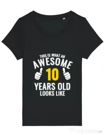 Tricou STANLEY STELLA dama Awesome birthday Negru