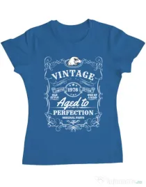 Tricou ADLER dama Aged to perfection Albastru azuriu