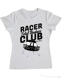 Tricou ADLER dama Total badass Alb