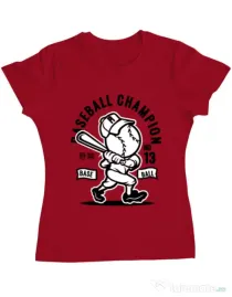Tricou ADLER dama Baseball Champion Rosu