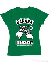 Tricou ADLER dama Banana Party Verde mediu