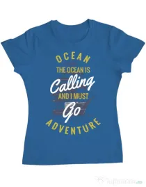 Tricou ADLER dama Ocean adventure Albastru azuriu