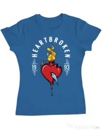 Tricou ADLER dama Heartbroken Albastru azuriu