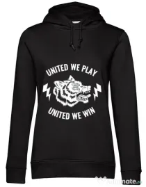 Hoodie dama cu gluga United we play Negru