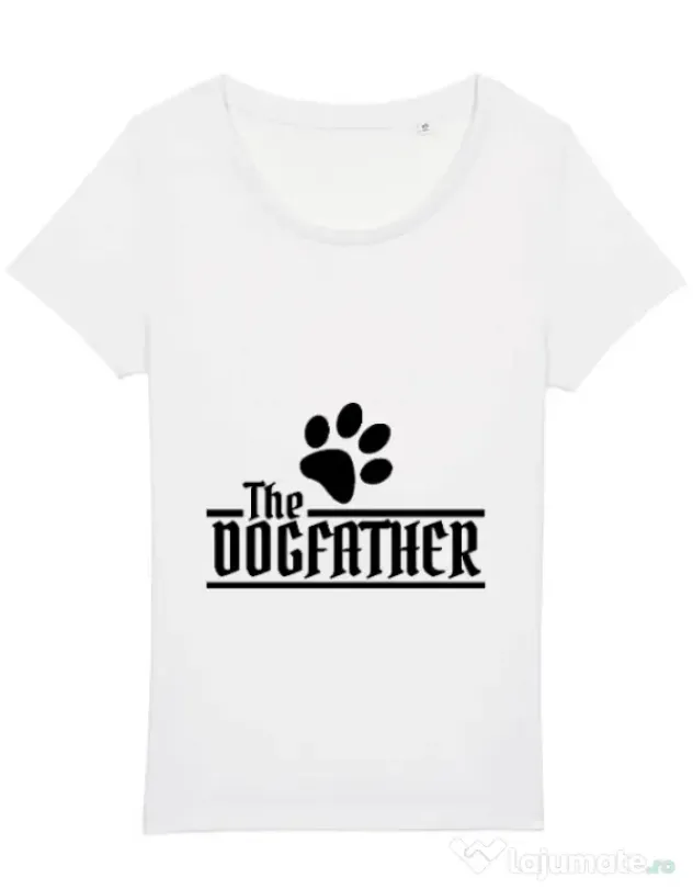 Tricou STANLEY STELLA dama The dogfather Alb