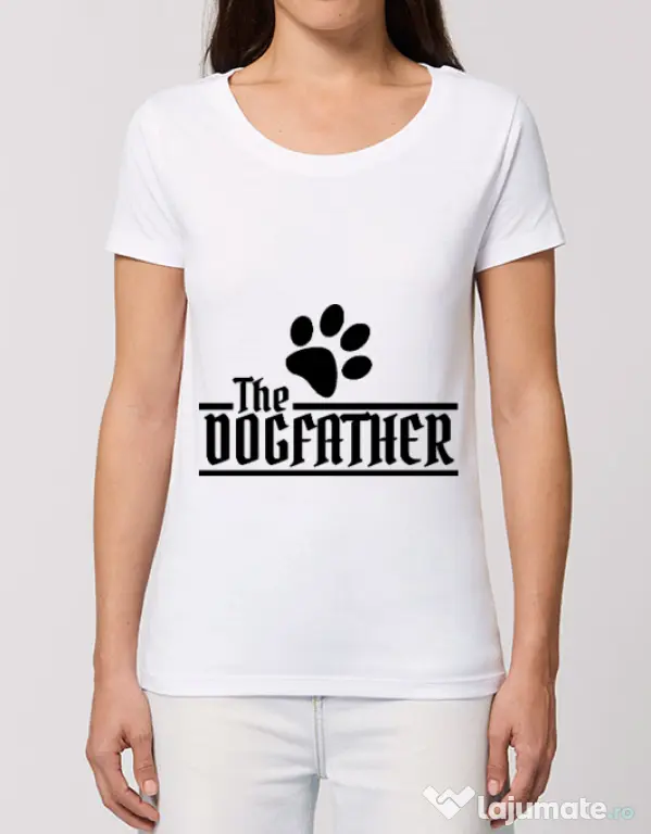 Tricou STANLEY STELLA dama The dogfather Alb