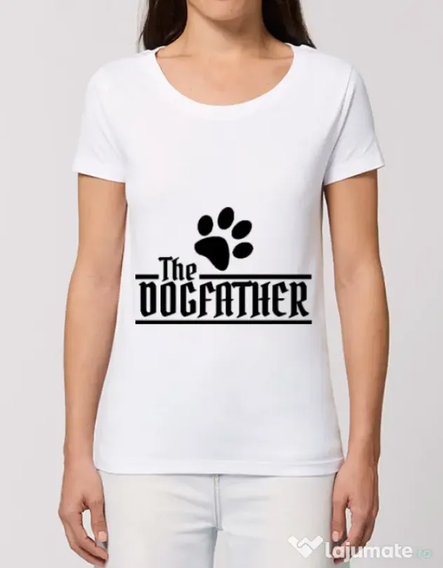 Tricou STANLEY STELLA dama The dogfather Alb