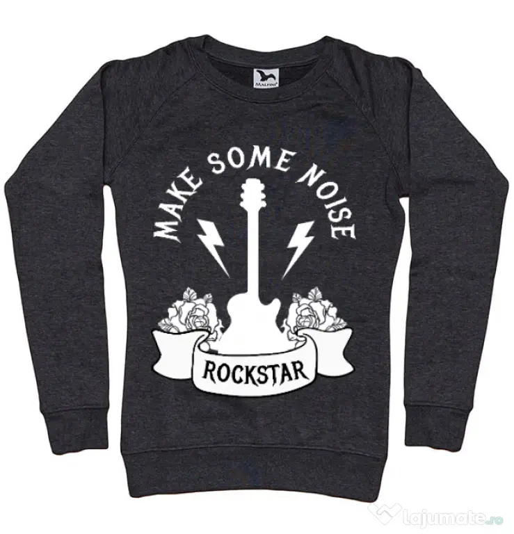 Bluza ADLER dama Make some noise Negru melanj