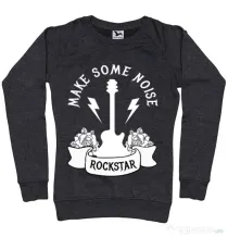 Bluza ADLER dama Make some noise Negru melanj