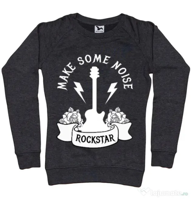 Bluza ADLER dama Make some noise Negru melanj
