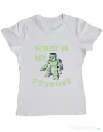 Tricou ADLER dama What is my purpose Alb