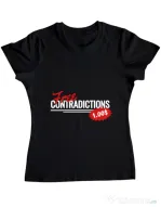 Tricou ADLER dama Free contradictions Negru