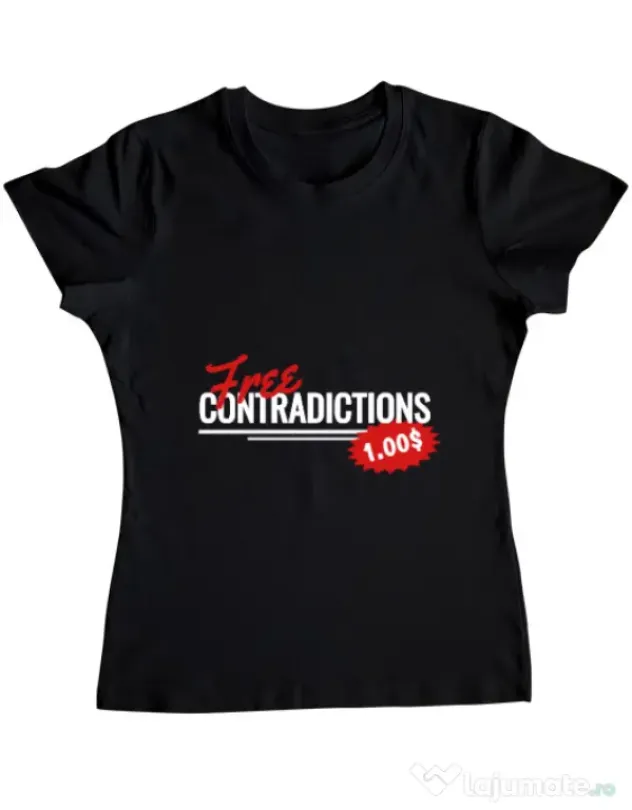 Tricou ADLER dama Free contradictions Negru