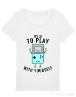 Tricou STANLEY STELLA dama Playing with yourself Alb