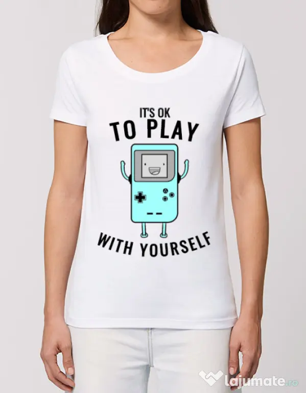 Tricou STANLEY STELLA dama Playing with yourself Alb