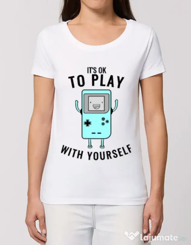 Tricou STANLEY STELLA dama Playing with yourself Alb