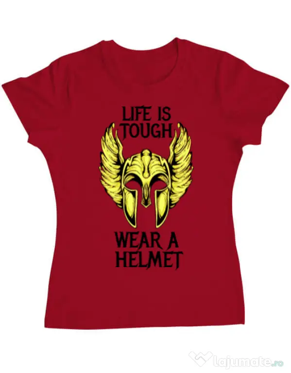 Tricou ADLER dama Life is tough Rosu
