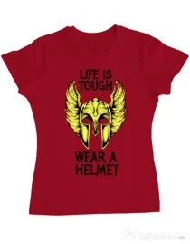 Tricou ADLER dama Life is tough Rosu