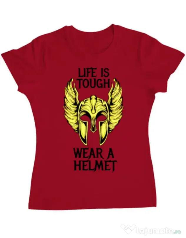 Tricou ADLER dama Life is tough Rosu
