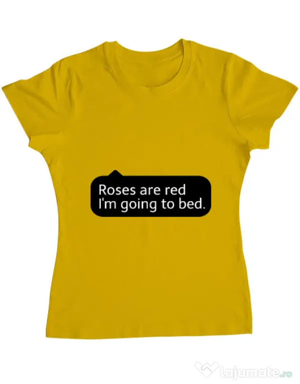 Tricou ADLER dama Roses are red Galben