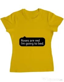Tricou ADLER dama Roses are red Galben