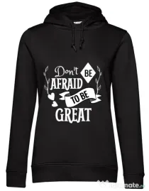 Hoodie dama cu gluga Be great Negru