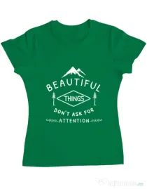 Tricou ADLER dama Beautiful things Verde mediu