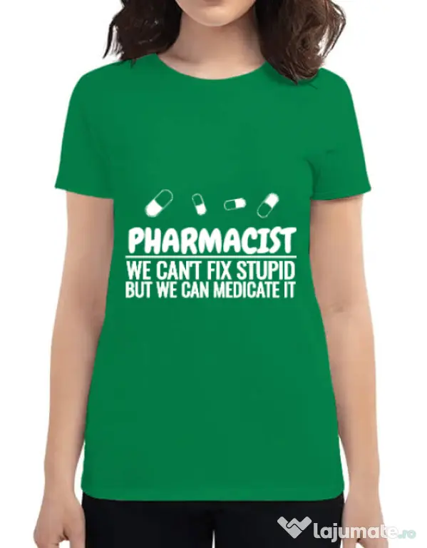 Tricou ADLER dama Pharmacist Verde mediu
