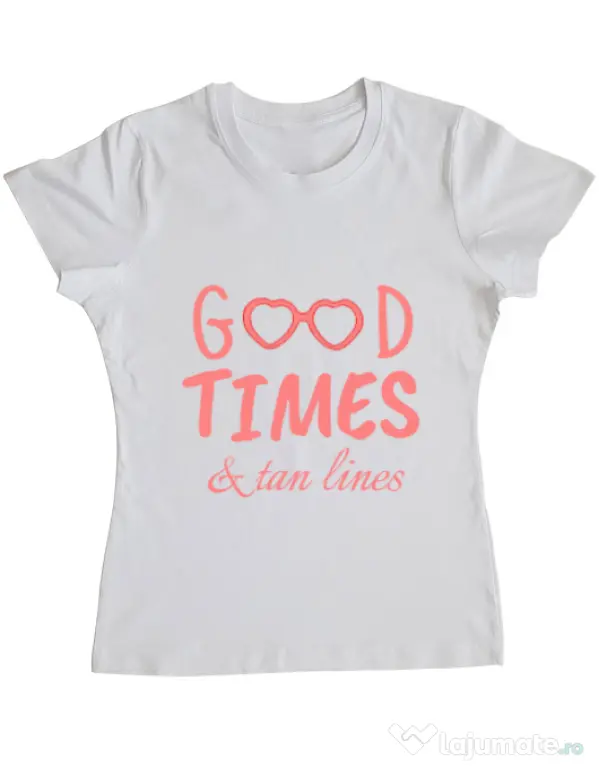 Tricou ADLER dama Tan lines Alb