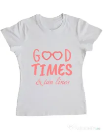 Tricou ADLER dama Tan lines Alb