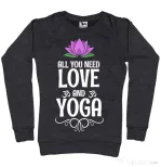 Bluza ADLER dama Love and yoga Negru melanj