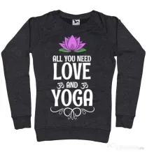 Bluza ADLER dama Love and yoga Negru melanj