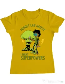 Tricou ADLER dama I want superpowers Galben