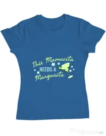 Tricou ADLER dama Mamacita Albastru azuriu