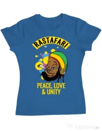 Tricou ADLER dama Rastafari Albastru azuriu