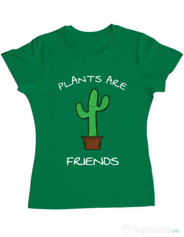 Tricou ADLER dama Plants are friends Verde mediu