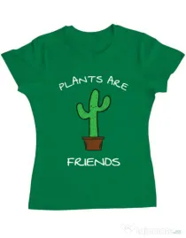 Tricou ADLER dama Plants are friends Verde mediu