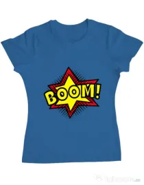 Tricou ADLER dama Boom! Albastru azuriu