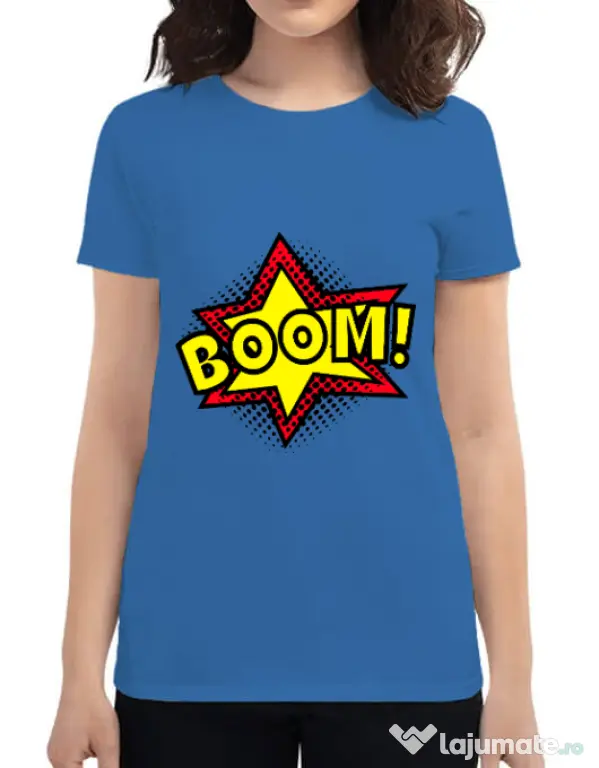 Tricou ADLER dama Boom! Albastru azuriu