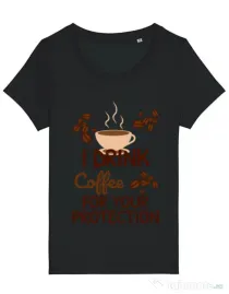 Tricou STANLEY STELLA dama Coffee for protection Negru