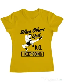 Tricou ADLER dama I keep going Galben