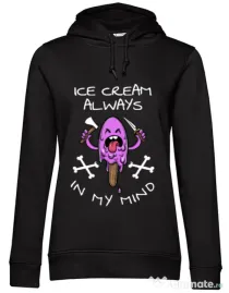 Hoodie dama cu gluga Always in my mind Negru