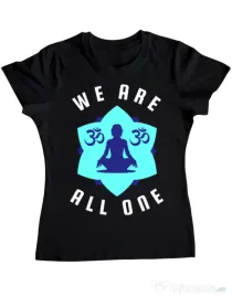 Tricou ADLER dama We are all one Negru
