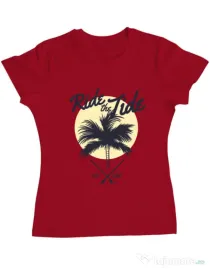 Tricou ADLER dama Ride the tide Rosu