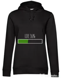 Hoodie dama cu gluga Life Negru