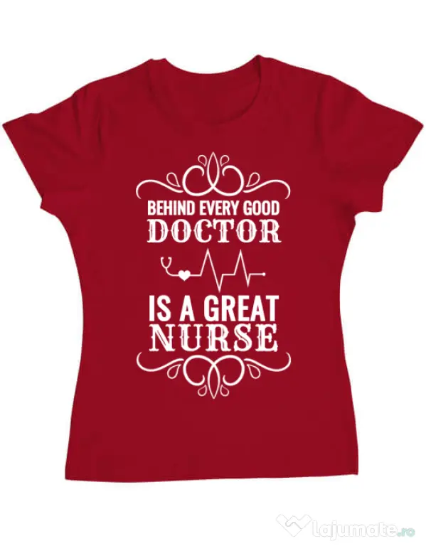 Tricou ADLER dama Great nurse Rosu