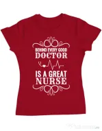 Tricou ADLER dama Great nurse Rosu